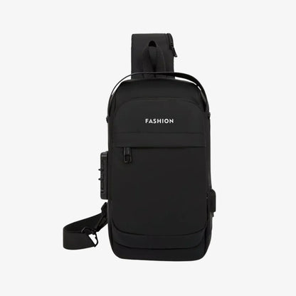 Bolsa Transversal Antifurto Impermeável com Cadeado e USB - SecureCarry™