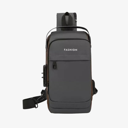 Bolsa Transversal Antifurto Impermeável com Cadeado e USB - SecureCarry™