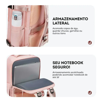 Mochila de Viagem 35L Bagagem de Mão Impermeável - BagTravel™