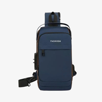 Bolsa Transversal Antifurto Impermeável com Cadeado e USB - SecureCarry™