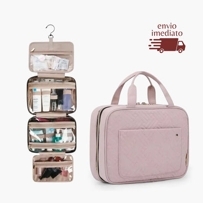 Necessaire de Viagem Dobrável com Gancho Metálico BeautyVoyage™ LITE