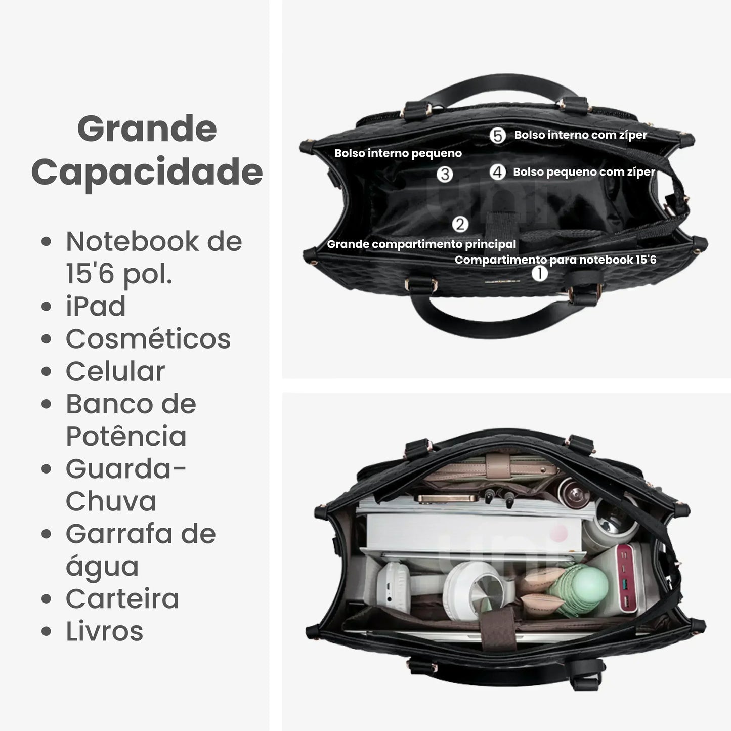 Bolsa Tote Feminina 3 em 1 para Notebook e Térmica - WorkChic™