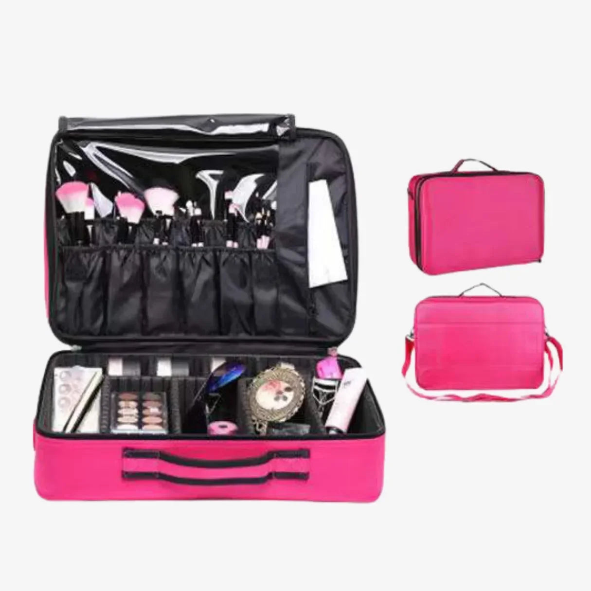 Maleta de Maquiagem Profissional Grande com Divisórias Ajustáveis - LaryBag™
