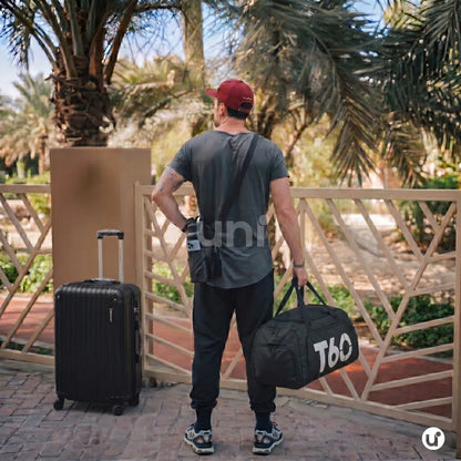 Kit Dinâmica Premium: Mala de Bordo 10kg ABS + Bolsa Esportiva T60 + BLINDES
