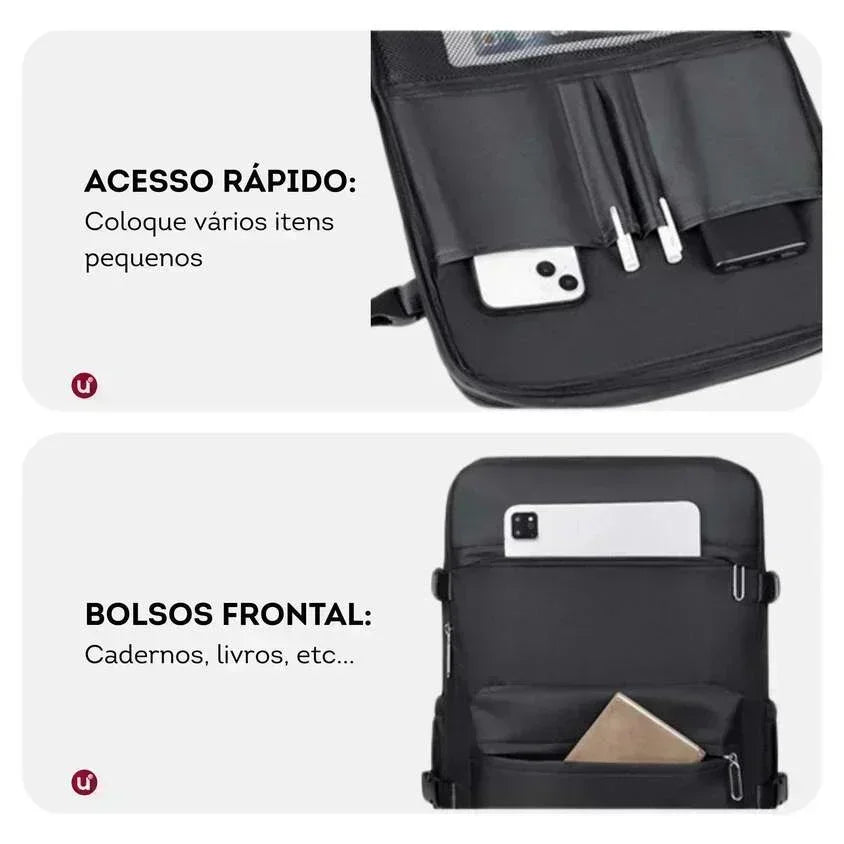 Mochila de Viagem Mala de Bordo a Vácuo 35L Impermeável - Nova BellaJourney