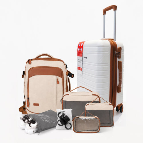 Kit de Viagem Completo NovaTech™ - Mala de Bordo e Mochila