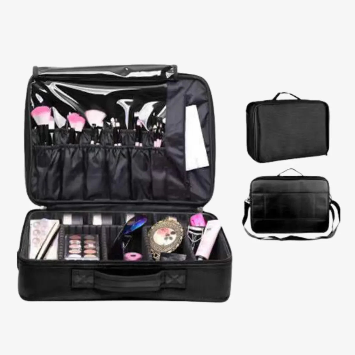 Maleta de Maquiagem Profissional Grande com Divisórias Ajustáveis - LaryBag™