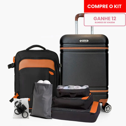 Kit Viagem Premium NovaTech™ + Qualis™ – Mochila 32-40 L + Mala 55x35x25 cm