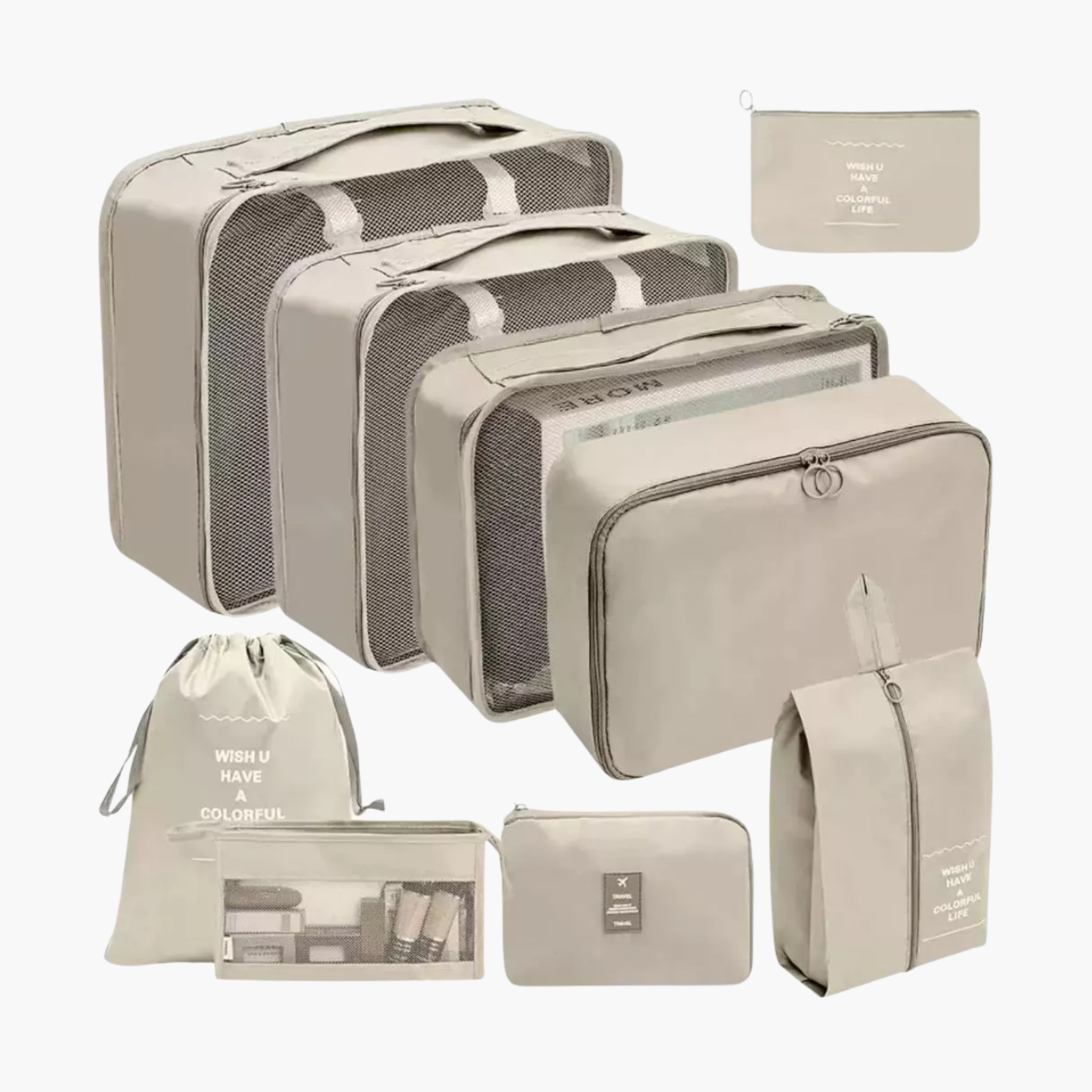 Kit Organizador de Mala 8 e 10 Peças VibePack™ - Impermeável