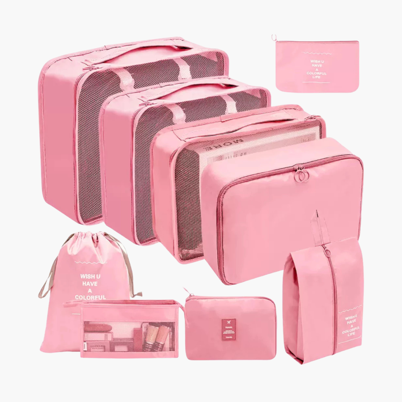 Kit Organizador de Mala 8 e 10 Peças VibePack™ - Impermeável