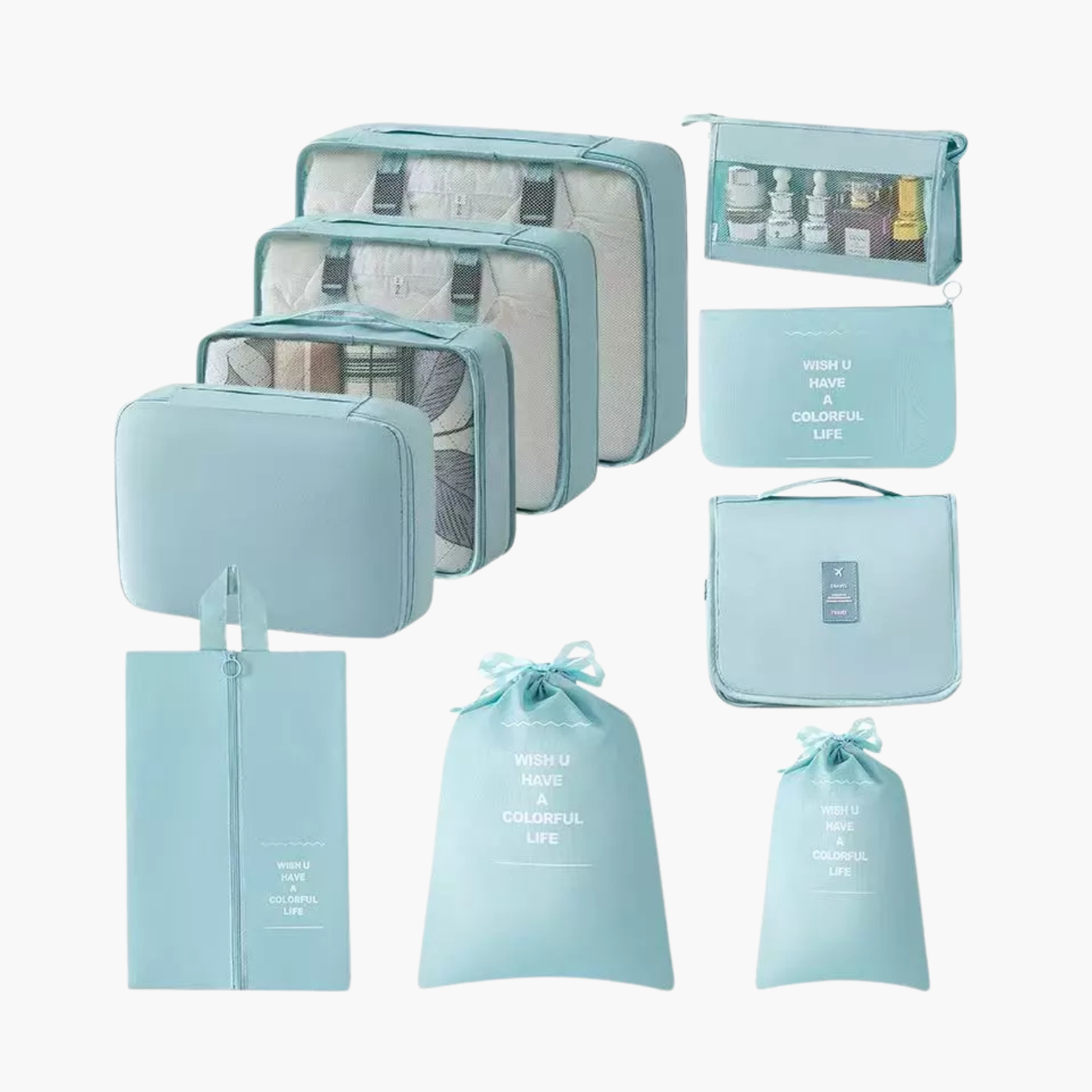 Kit Organizador de Mala 8 e 10 Peças VibePack™ - Impermeável