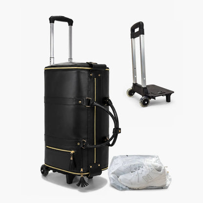 Mala de Bordo 10kg JetSetFemme™ - A Bolsa de Viagem Anti-Amasso (Bege Caramelo)