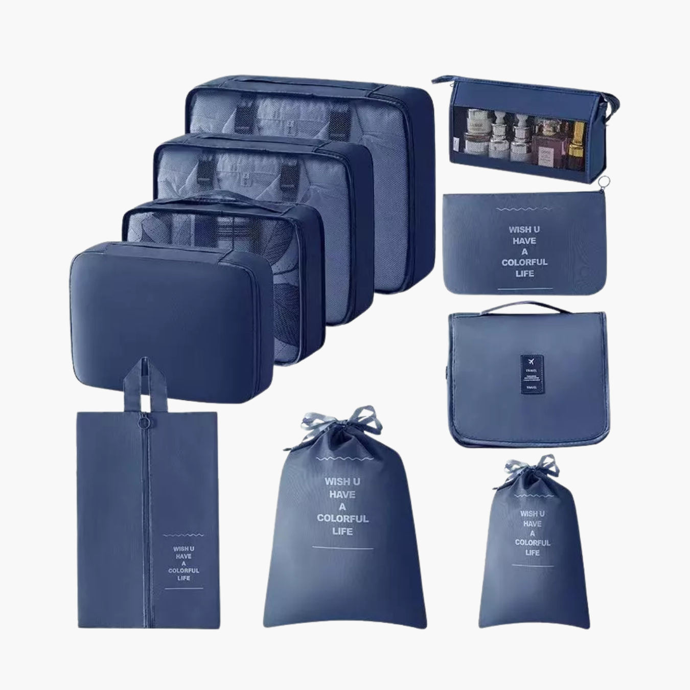 Kit Organizador de Mala 8 e 10 Peças VibePack™ - Impermeável