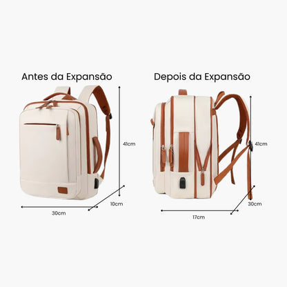 Kit Mala de Bordo 10kg e Mochila Siena™ com Capa Protetora