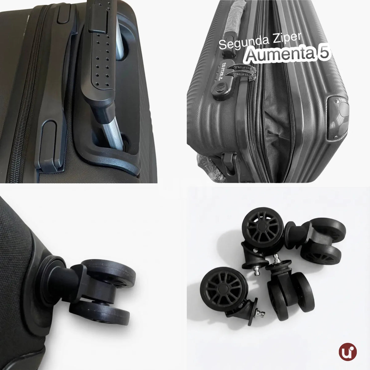 Kit de Viagem Modisa™ — Mala de Bordo 10kg + Bolsa 2 em 1 + 6 Organizadores