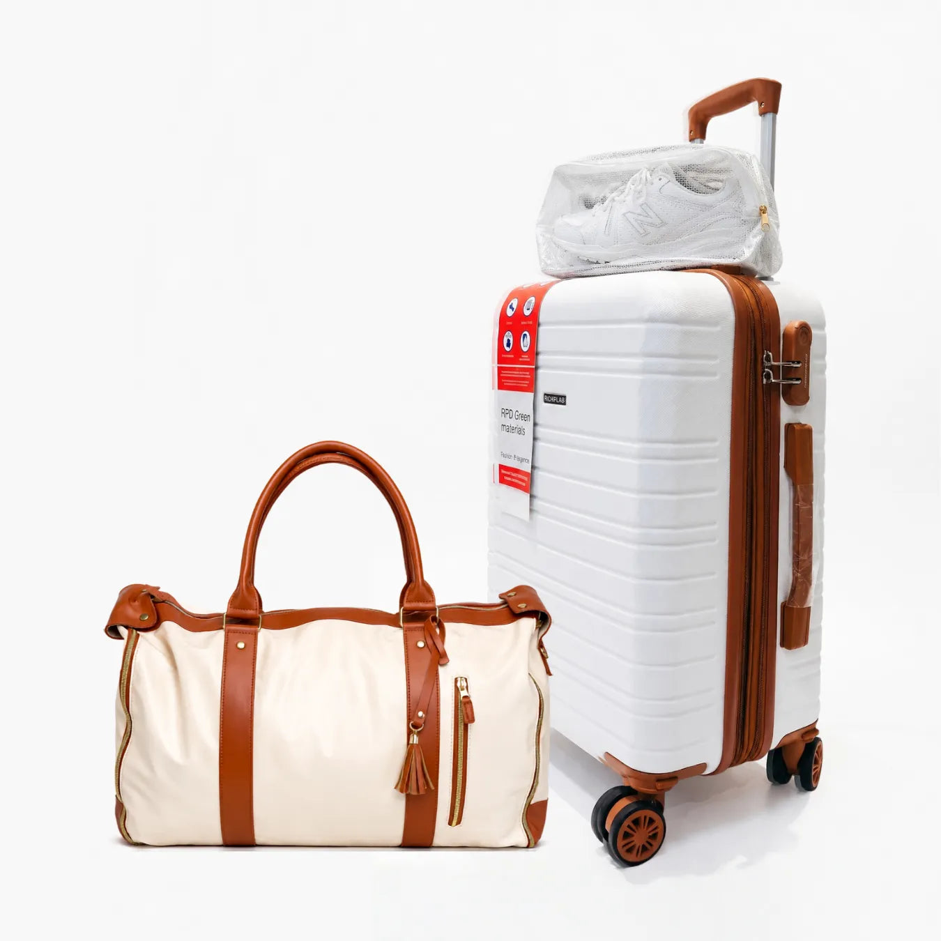Kit Mala de Bordo e Bolsa de Viagem JetSetFemme™ + Novatech®