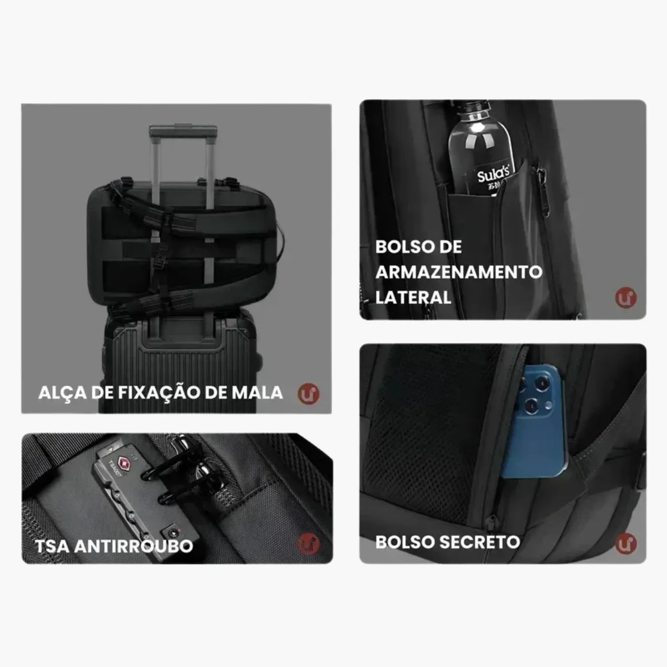 Mochila de Viagem Mala de Bordo a Vácuo 50L Impermeável - VacPack™