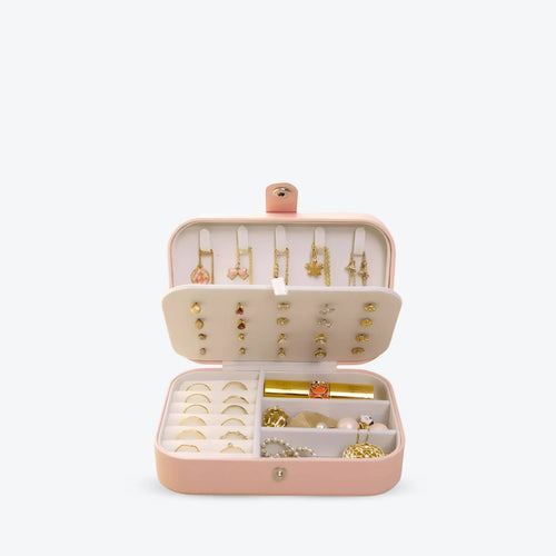 Porta-Joias de Viagem Portátil com Divisórias e Forro de Veludo - BellaBox®