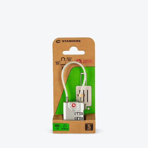 Cadeado para Mala de Viagem com Cabo de Aço e Senha - ProMaster™