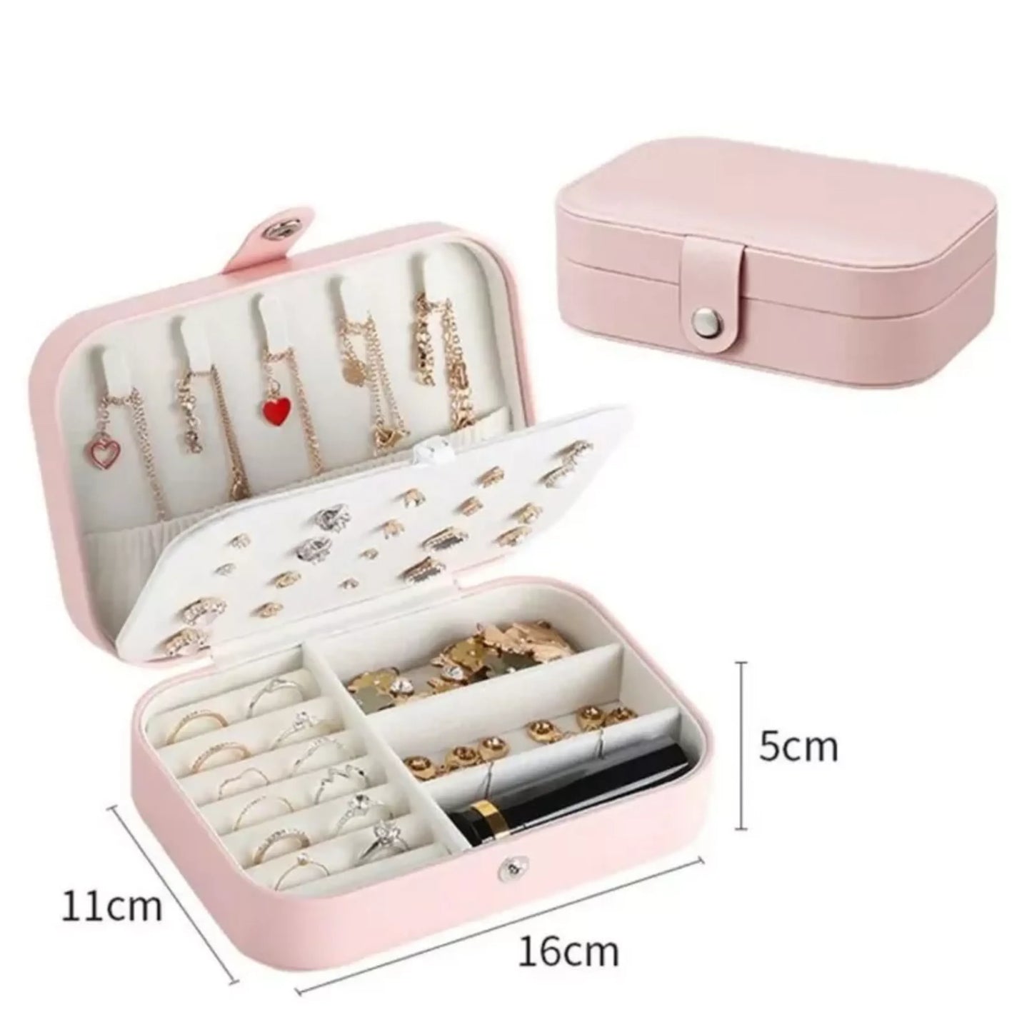 Porta-Joias de Viagem Portátil com Divisórias e Forro de Veludo - BellaBox®