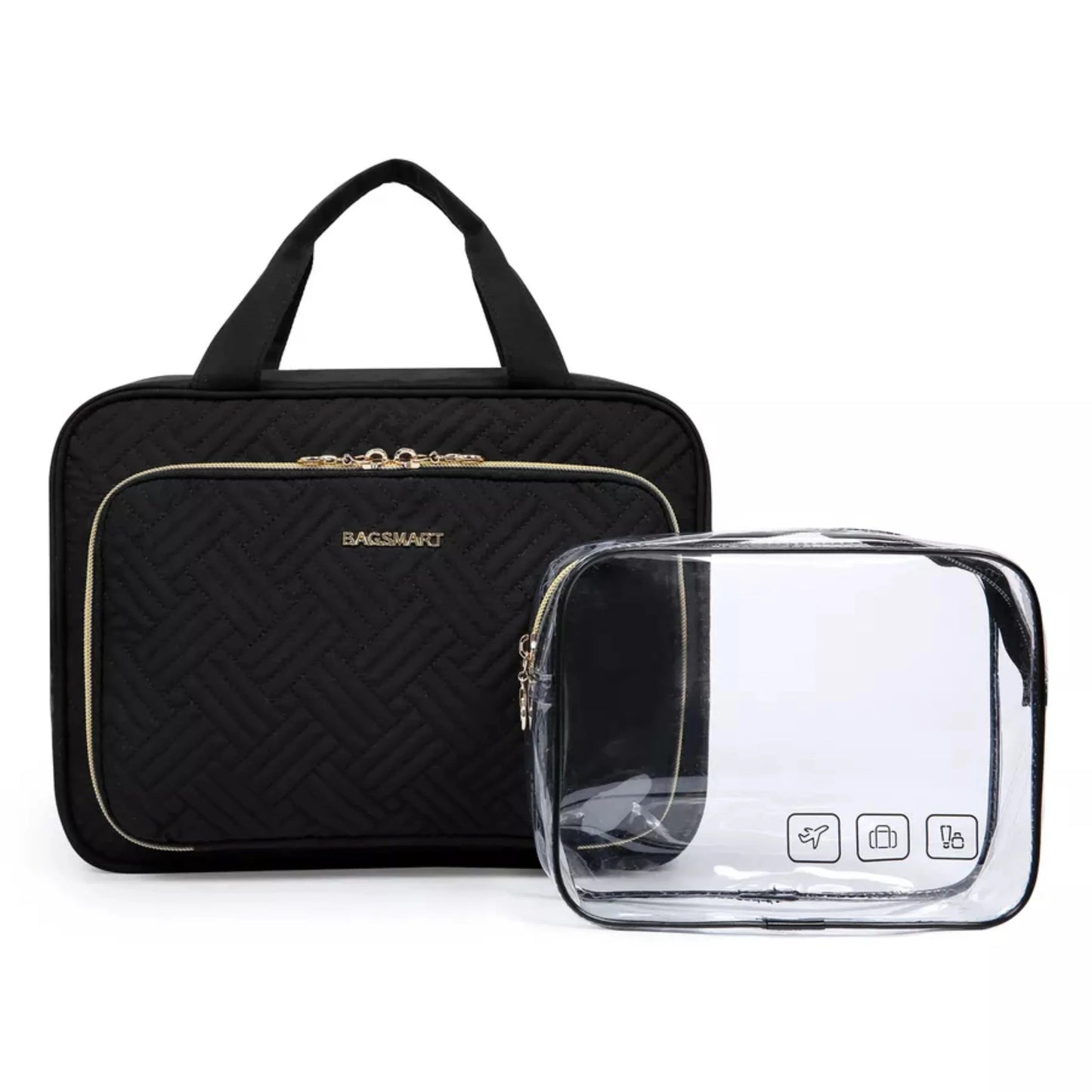 Necessaire de Viagem Dobrável Feminina com Gancho BeautyVoyage™