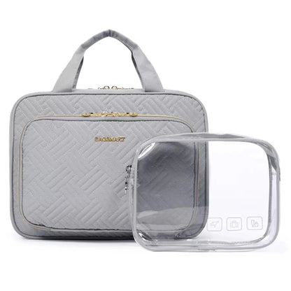 Necessaire de Viagem Dobrável Feminina com Gancho BeautyVoyage™