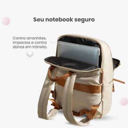 Mochila Executiva Feminina para Notebook Impermeável - RomaBag™