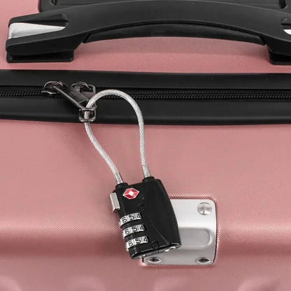 Cadeado para Mala de Viagem com Cabo de Aço e Senha - ProMaster™