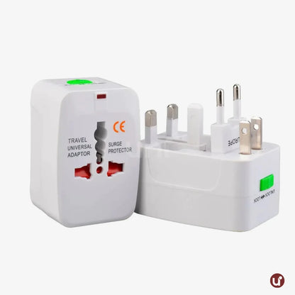 Adaptador de Tomada Internacional Universal Bivolt com Proteção Contra Surtos