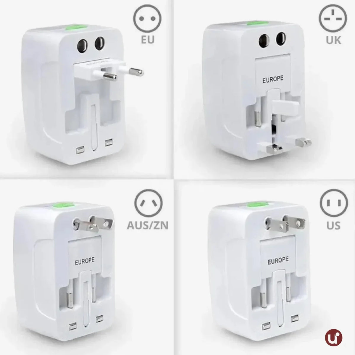 Adaptador de Tomada Internacional Universal Bivolt com Proteção Contra Surtos