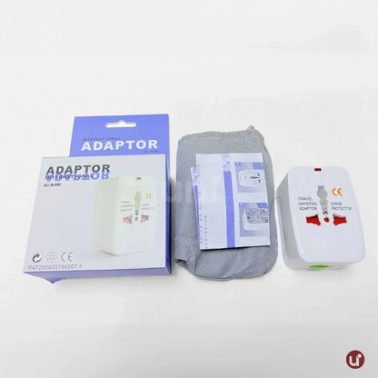 Adaptador de Tomada Internacional Universal Bivolt com Proteção Contra Surtos