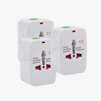 Adaptador de Tomada Internacional Universal Bivolt com Proteção Contra Surtos