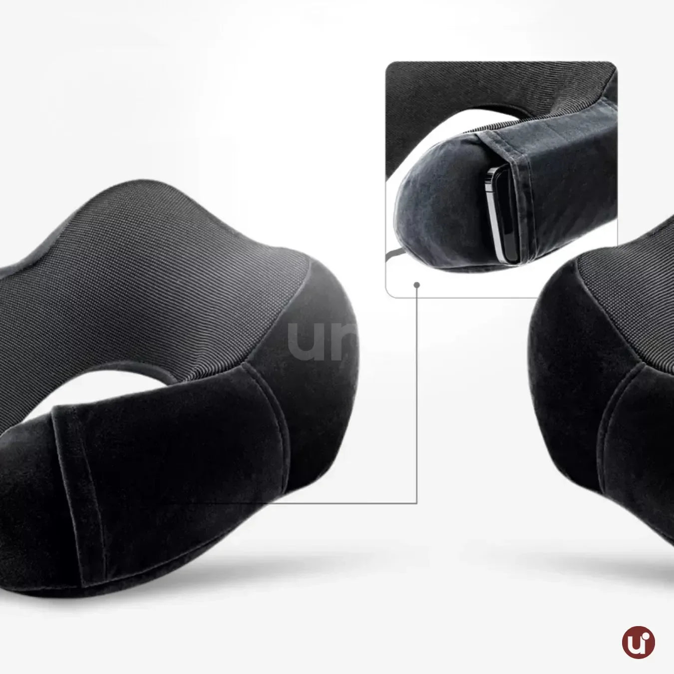 Almofada de Viagem Travesseiro de Pescoço Ergonômico com Espuma de Memória