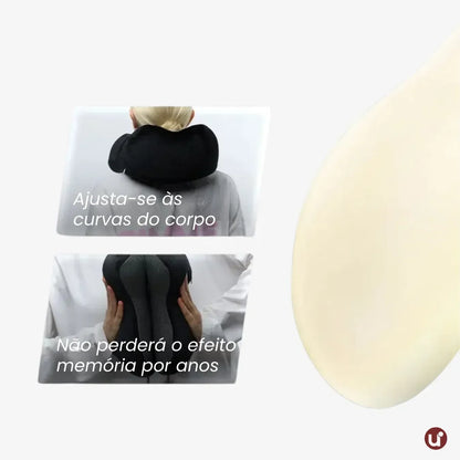 Almofada de Viagem Travesseiro de Pescoço Ergonômico com Espuma de Memória