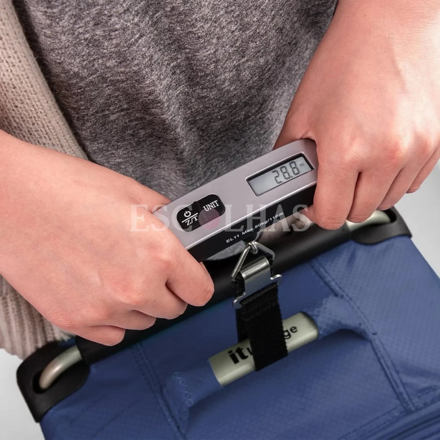 Balança Digital de Mão para Mala de Viagem 50kg - Portátil