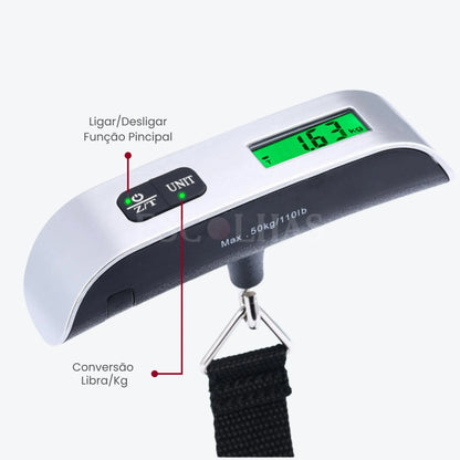 Balança Digital de Mão para Mala de Viagem 50kg - Portátil