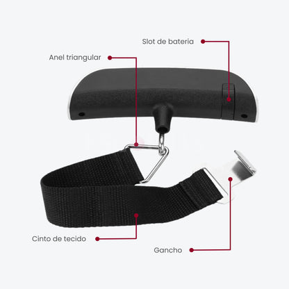 Balança Digital de Mão para Mala de Viagem 50kg - Portátil