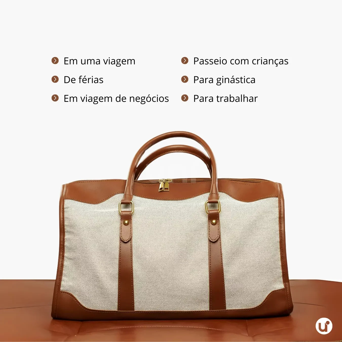 Bolsa de Lona Feminina Versátil com Alça de Ombro - Le Classique™