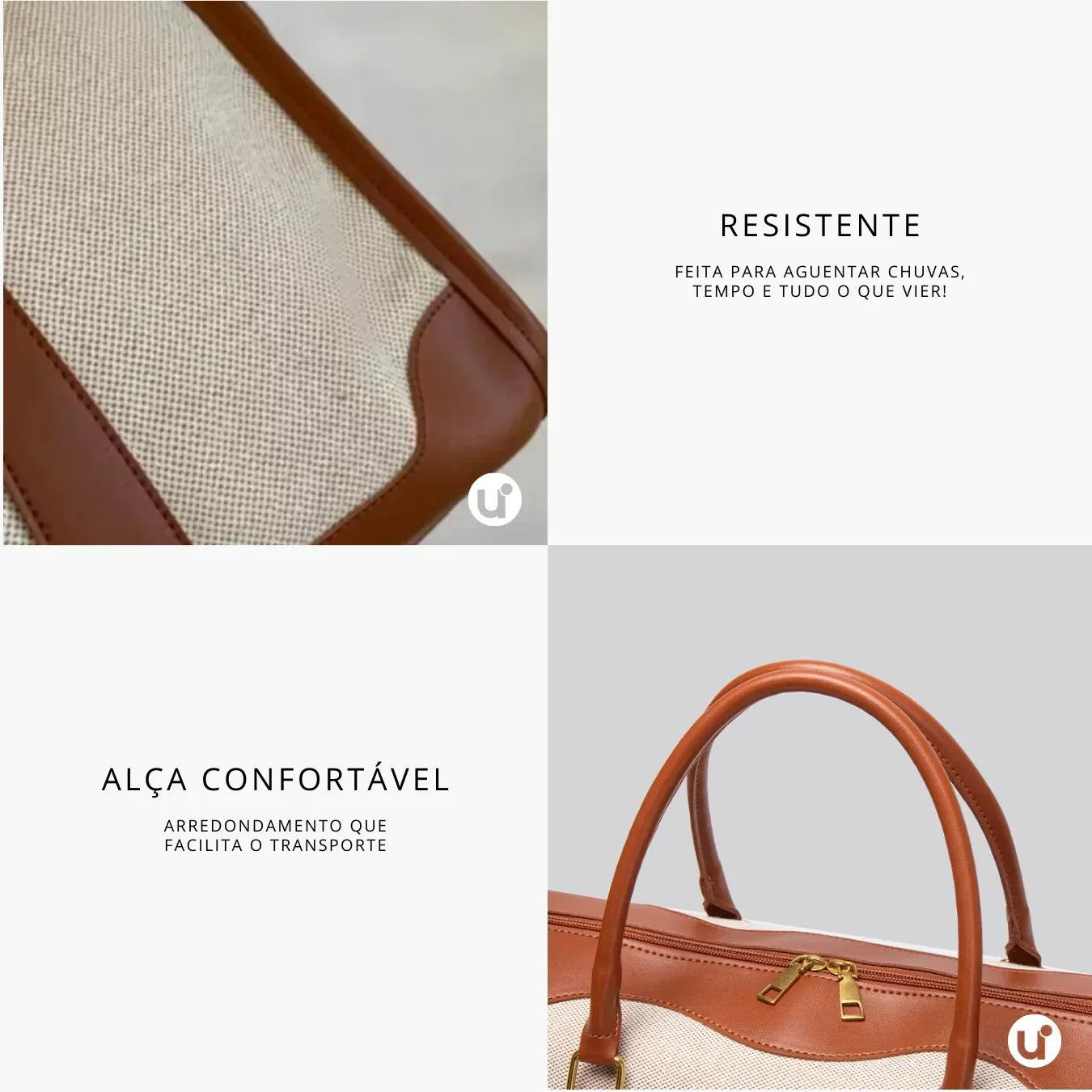 Bolsa de Lona Feminina Versátil com Alça de Ombro - Le Classique™