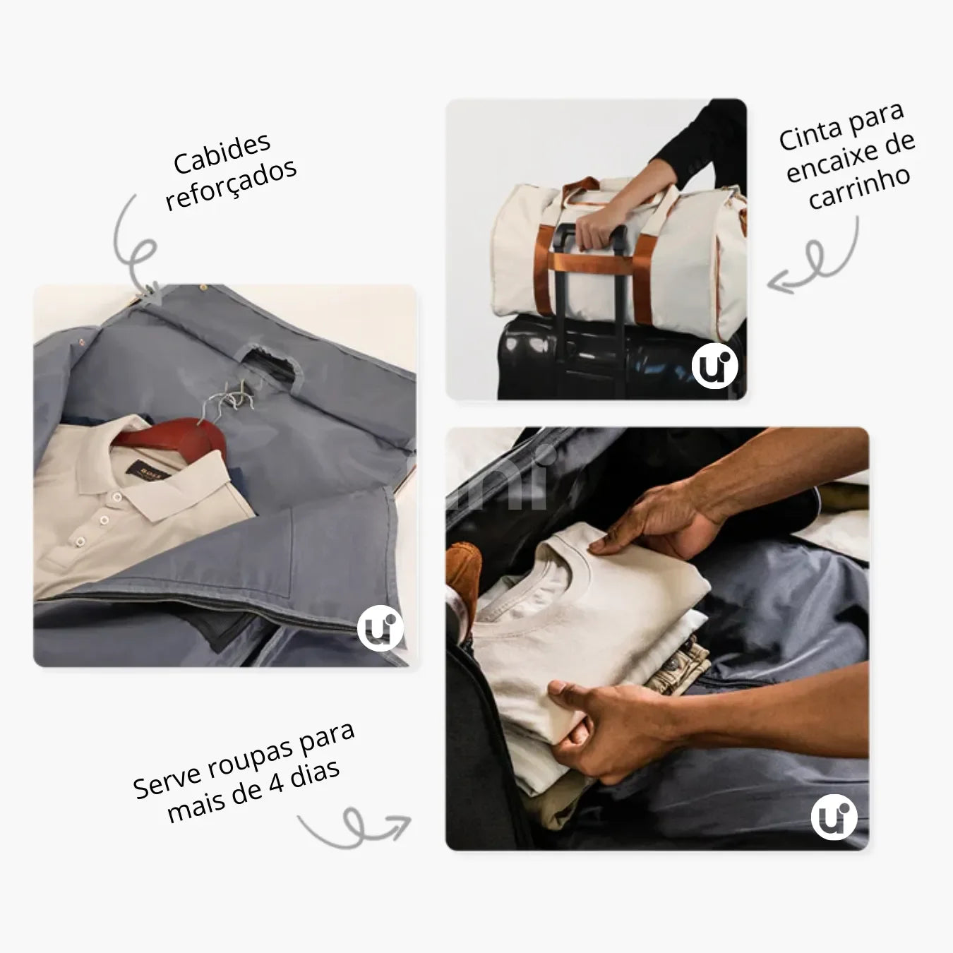 Bolsa e Mochila de Viagem 4 em 1 Parisian™ - Anti-Amasso