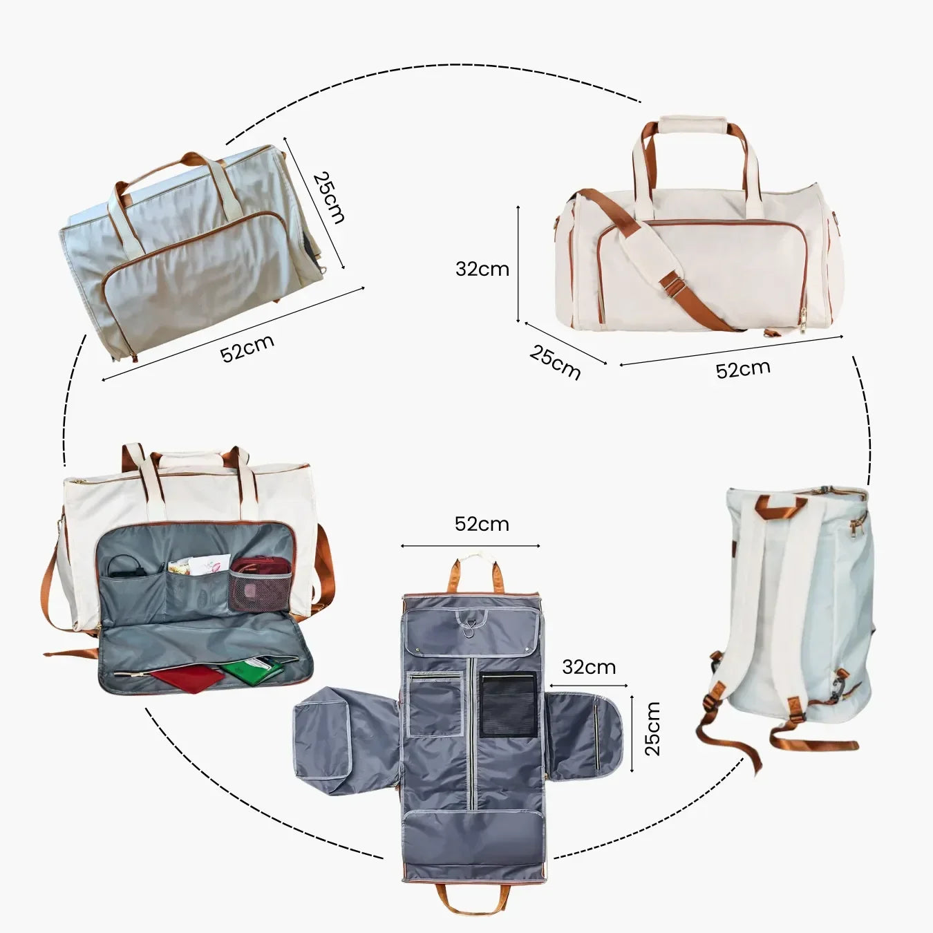 Bolsa e Mochila de Viagem 4 em 1 Parisian™ - Anti-Amasso