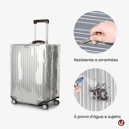 Capa para Mala de Viagem Transparente em PVC Cristal
