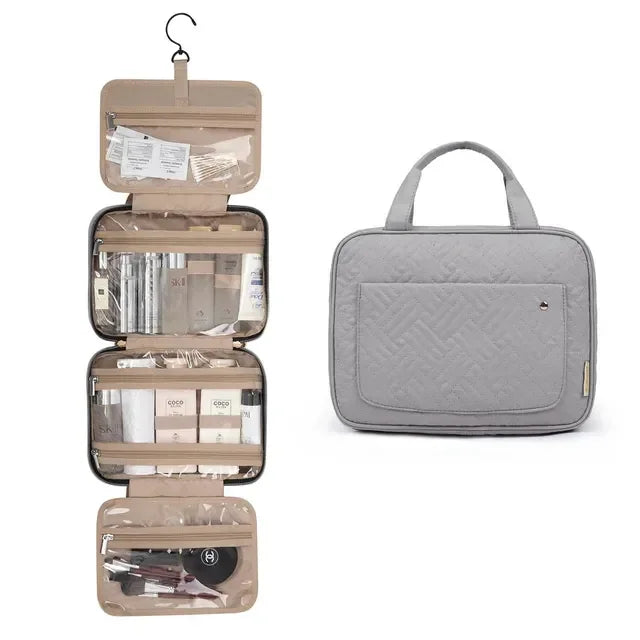 Necessaire de Viagem Dobrável com Gancho Metálico BeautyVoyage™ LITE