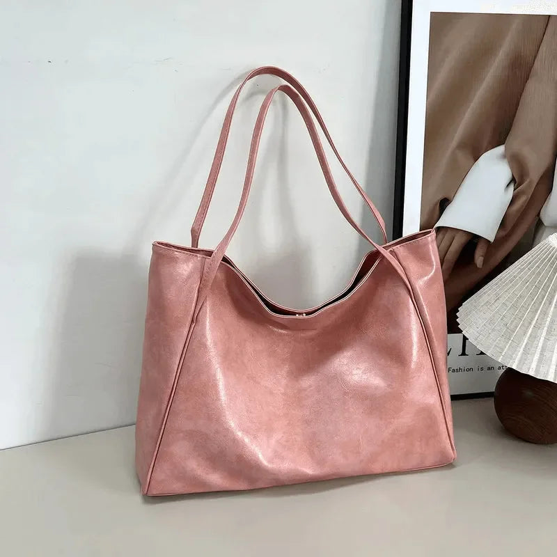 Bolsa de Couro Feminina Minimalista Grande - Morbol™