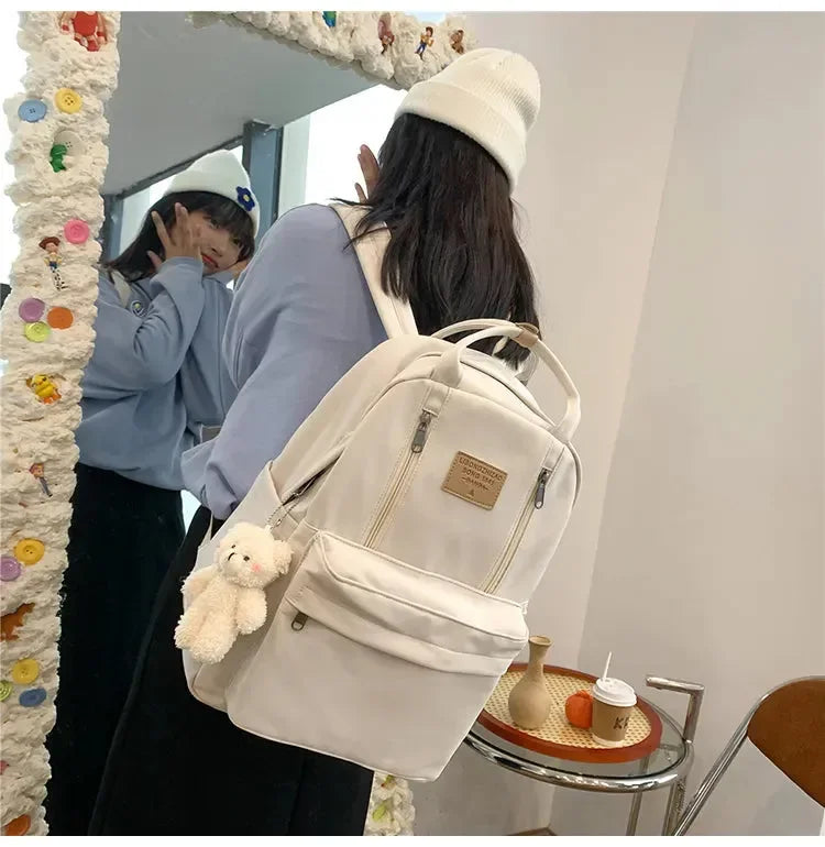 Mochila Feminina Impermeável para Notebook Estilo Coreana - JulyPocket™