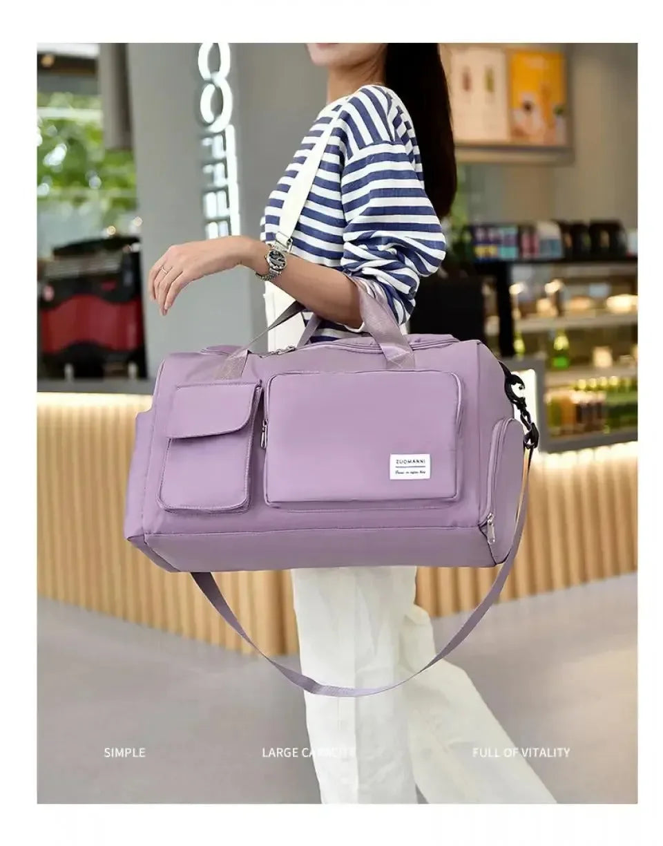 Bolsa Transversal Esportiva Feminina com Porta-Sapatos - SportFlex™