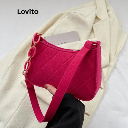 Bolsa de Ombro Hobo Minimalista com Alça de Corrente - Lovito™