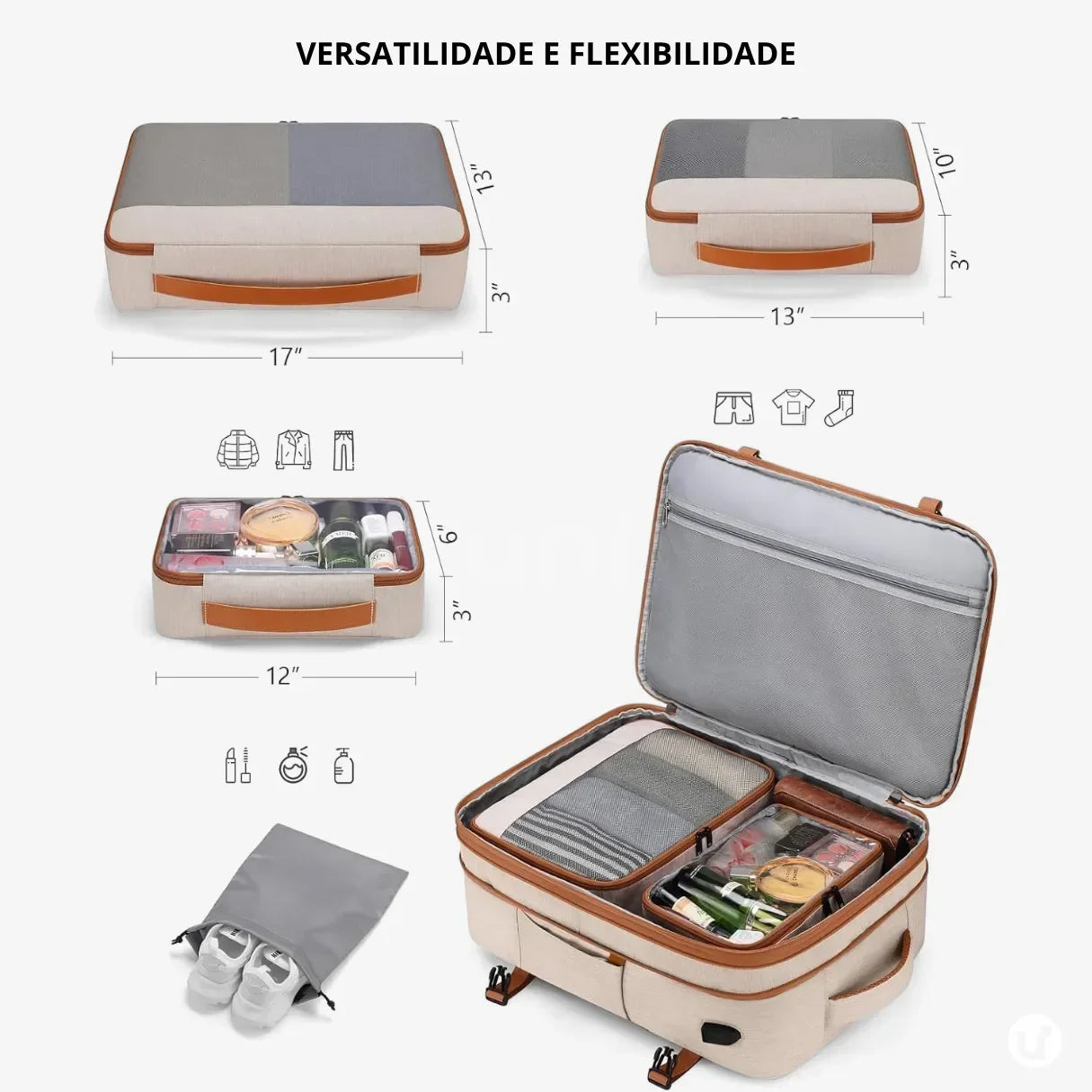 Kit de Viagem NovaTech™ Completo — Mala + Mochila Combinando