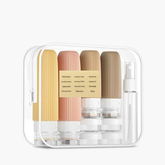Frascos de Silicone para Viagem Anti-Vazamento Silicase™ - Kit com 4