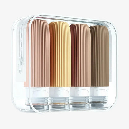 Frascos de Silicone para Viagem Anti-Vazamento Silicase™ - Kit com 4